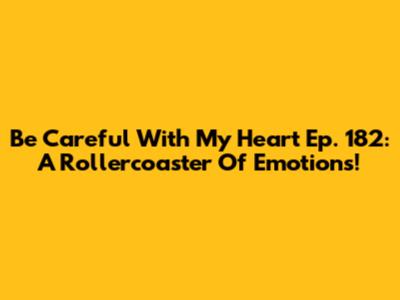 Be Careful With My Heart Ep. 182: A Rollercoaster Of Emotions!