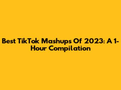 Best TikTok Mashups Of 2023: A 1-Hour Compilation