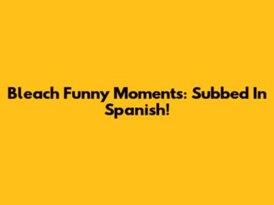 Bleach Funny Moments: Subbed In Spanish!