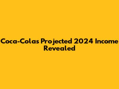 Coca-Cola's Projected 2024 Income Revealed