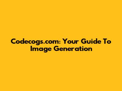 Codecogs.com: Your Guide To Image Generation