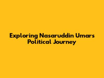 Exploring Nasaruddin Umar's Political Journey