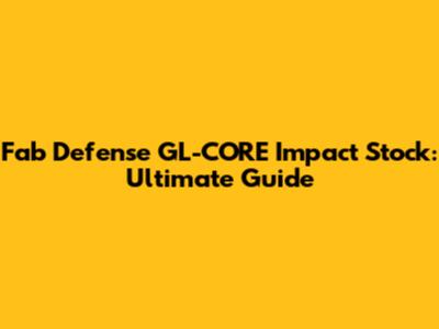 Fab Defense GL-CORE Impact Stock: Ultimate Guide