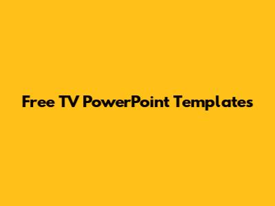 Free TV PowerPoint Templates