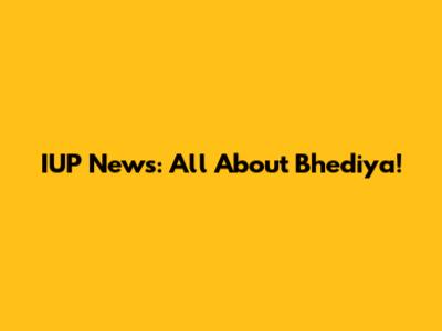 IUP News: All About Bhediya!