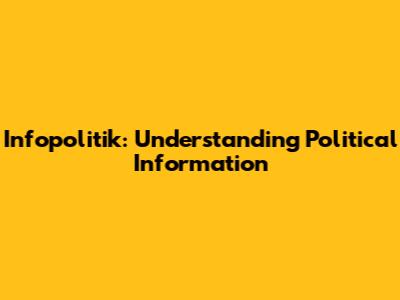 Infopolitik: Understanding Political Information