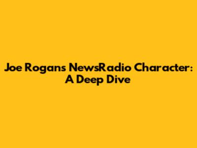 Joe Rogan's NewsRadio Character: A Deep Dive