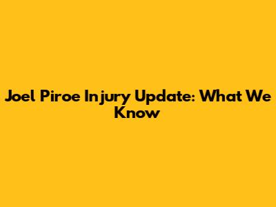 Joel Piroe Injury Update: What We Know