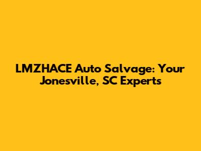LMZHACE Auto Salvage: Your Jonesville, SC Experts