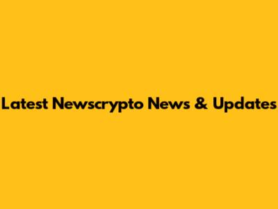 Latest Newscrypto News & Updates