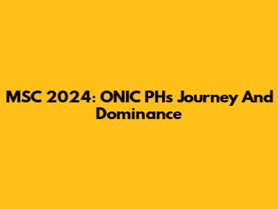 MSC 2024: ONIC PH's Journey And Dominance