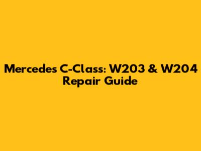 Mercedes C-Class: W203 & W204 Repair Guide