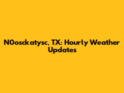 N0osckatysc, TX: Hourly Weather Updates