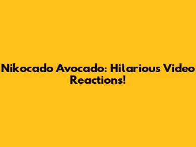 Nikocado Avocado: Hilarious Video Reactions!