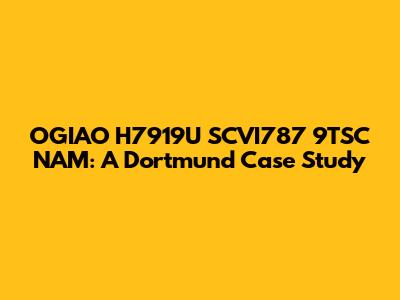 OGIAO H7919U SCVI787 9TSC NAM: A Dortmund Case Study