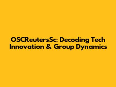 OSCReutersSc: Decoding Tech Innovation & Group Dynamics