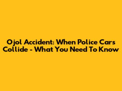 Ojol Accident: When Police Cars Collide - What You Need To Know