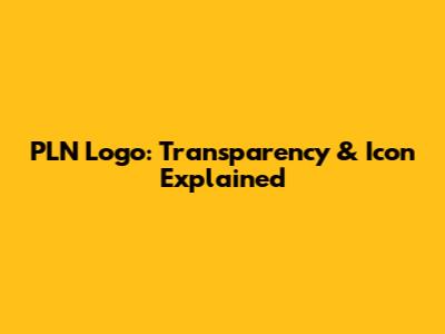 PLN Logo: Transparency & Icon Explained