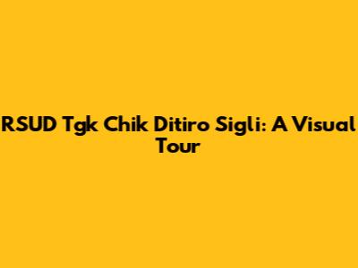 RSUD Tgk Chik Ditiro Sigli: A Visual Tour