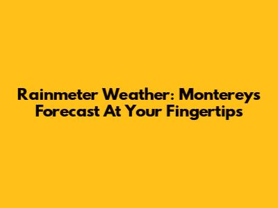 Rainmeter Weather: Monterey's Forecast At Your Fingertips