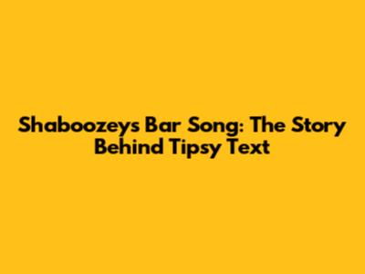 Shaboozey's Bar Song: The Story Behind 'Tipsy Text'