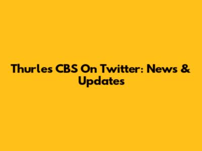 Thurles CBS On Twitter: News & Updates