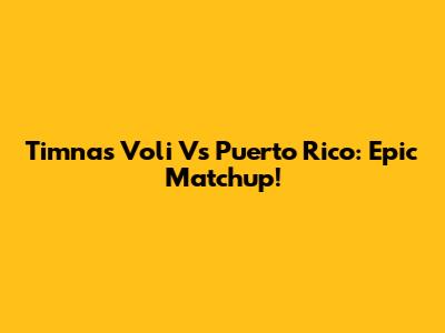 Timnas Voli Vs Puerto Rico: Epic Matchup!