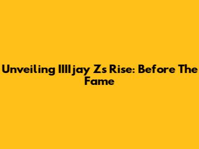 Unveiling IIIIjay Z's Rise: Before The Fame