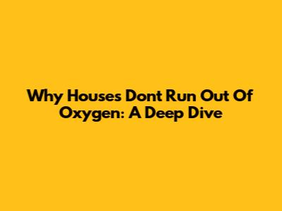 Why Houses Don't Run Out Of Oxygen: A Deep Dive