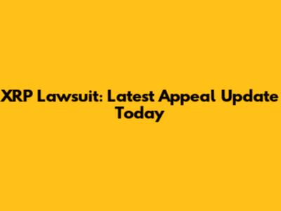 XRP Lawsuit: Latest Appeal Update Today